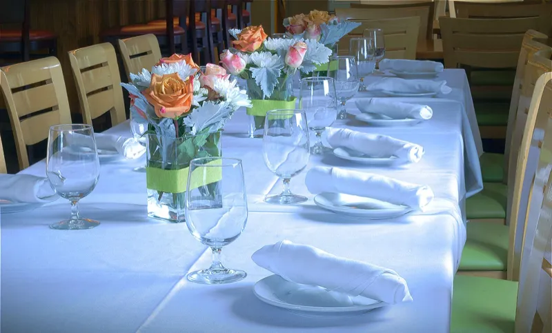 Elegant table setting in Siena's dining room