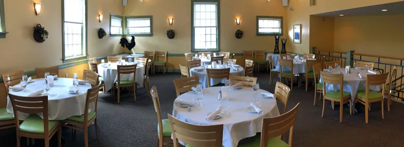 Private dining room at Siena set for a group